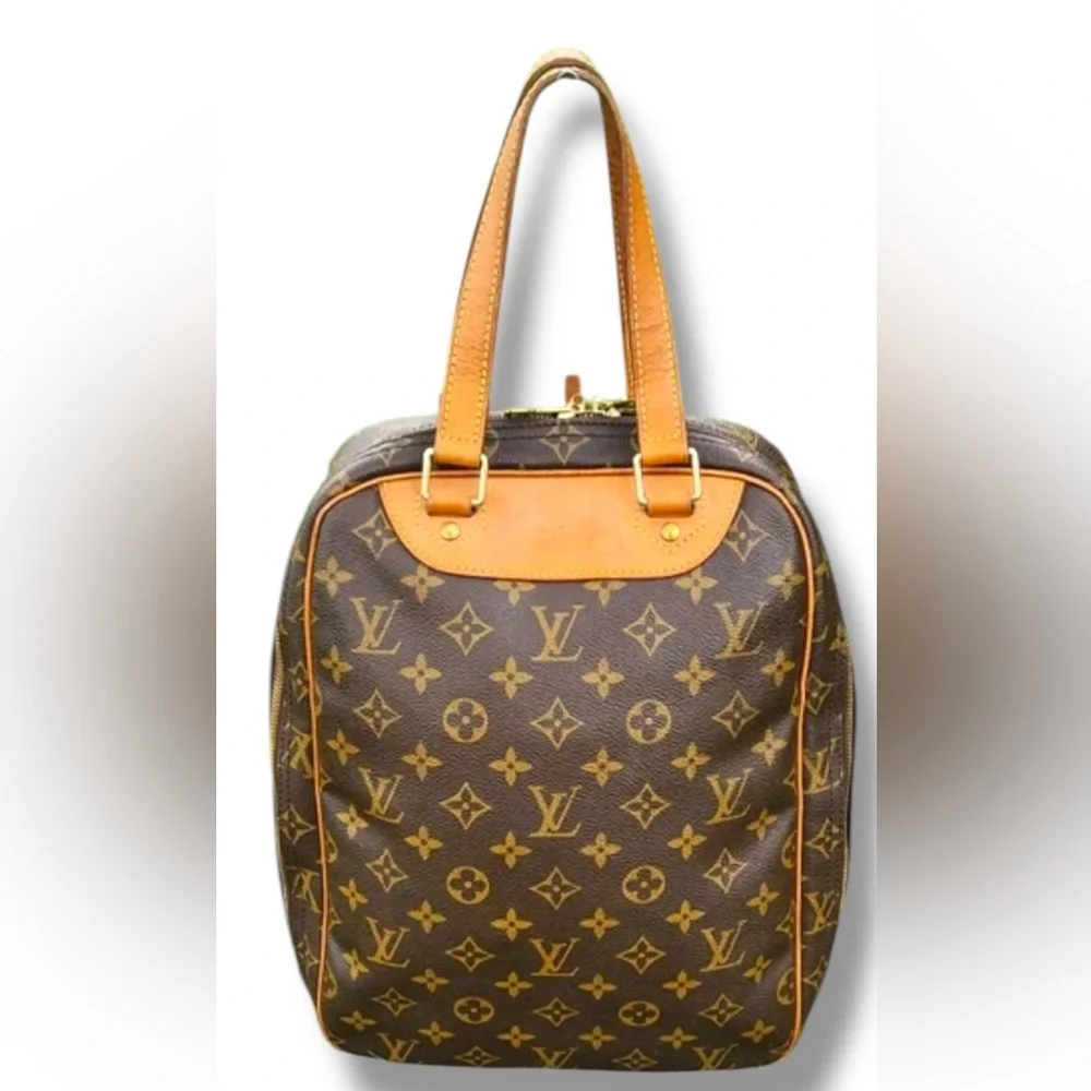 EUC Louis Vuitton LV Hand Bag Excursion Brown Monogram Classic Vintage UNISEX